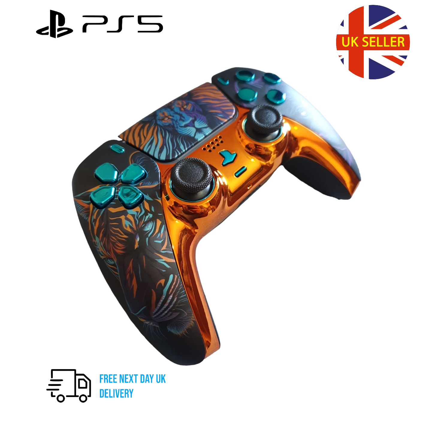 Custom PlayStation PS5 Controller - King of the Jungle